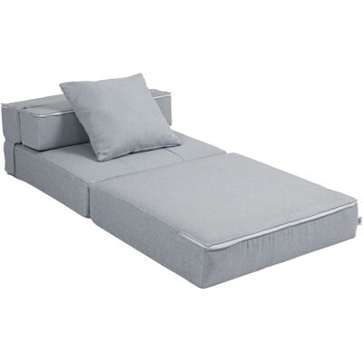 HEAT Canapé-lit/fauteuil Avec 1 Coussin Amovible, Tissu Gris Clair - Publicité HEAT Canapé-lit/fauteuil Avec 1 Coussin Amovible, Tissu Gris Clair - Publicité