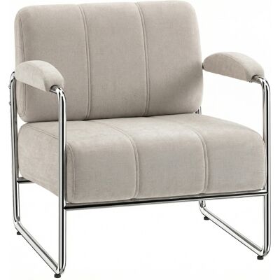 OEM Fauteuil En Velours Doux Beige Pour Salon Ou Chambre, Élégance Et Confort Assurés - Publicité OEM Fauteuil En Velours Doux Beige Pour Salon Ou Chambre, Élégance Et Confort Assurés - Publicité