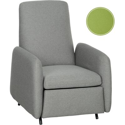 ARRIGONI Fauteuil Relax Inclinable Avec Repose-pieds Extractible Et Housse De Rechange Gris - Publicité ARRIGONI Fauteuil Relax Inclinable Avec Repose-pieds Extractible Et Housse De Rechange Gris - Publicité