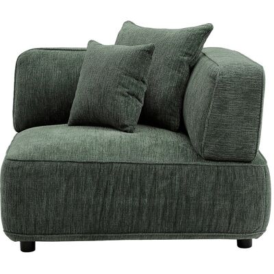 VENTE-UNIQUE Fauteuil D'Angle En Tissu Chenille Vert Lelaco - Publicité VENTE-UNIQUE Fauteuil D'Angle En Tissu Chenille Vert Lelaco - Publicité