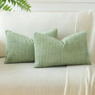 OEM Housses De Coussins En Velours Côtelé Décoratif Canapé Taie D'Oreiller Doux Decoration Pour Maison Salon Chambre Canapé Décoration 30x50cm Lot De 2 (vert Sauge) - Publicité OEM Housses De Coussins En Velours Côtelé Décoratif Canapé Taie D'Oreiller Doux Decoration Pour Maison Salon Chambre Canapé Décoration 30x50cm Lot De 2 (vert Sauge) - Publicité