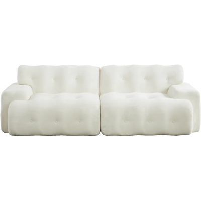 SANS MARQUE Canapé Cloud 2 Places– Chenille Beige–accoudoirs Larges Et Capitonnage–respiration Et Soutien Ergonomique–224x104x66 Cm - Publicité SANS MARQUE Canapé Cloud 2 Places– Chenille Beige–accoudoirs Larges Et Capitonnage–respiration Et Soutien Ergonomique–224x104x66 Cm - Publicité
