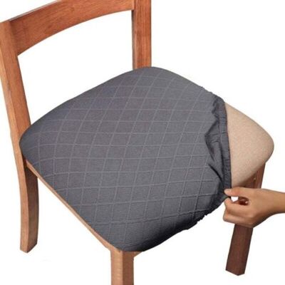 ABYSSE Housse De Chaise,6 Pièces Housses De Siège De Chaise En Jacquard Extensible, Housses De Coussin De Siège De Chaise De Salle À Manger Anti-poussière Lavables Amovibles-gris Foncé - Publicité ABYSSE Housse De Chaise,6 Pièces Housses De Siège De Chaise En Jacquard Extensible, Housses De Coussin De Siège De Chaise De Salle À Manger Anti-poussière Lavables Amovibles-gris Foncé - Publicité