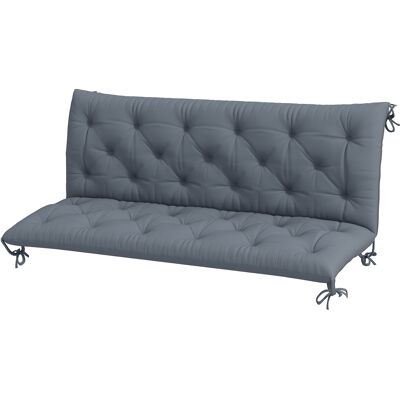 OEM Coussin De Banc Matelas Assise Dossier Pour Banc De Jardin Coussin Balancelle Canapé 3 Places Grand Confort 150 X 98 X 8 Cm Gris - Publicité OEM Coussin De Banc Matelas Assise Dossier Pour Banc De Jardin Coussin Balancelle Canapé 3 Places Grand Confort 150 X 98 X 8 Cm Gris - Publicité