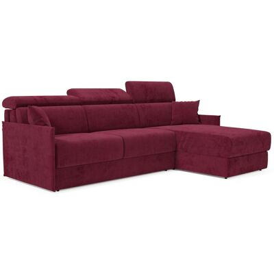 DIVANI.STORE Miryam Canapé Convertible D'Angle En Tissu Détachable T31 232 Cm Droit Bordeaux - Publicité DIVANI.STORE Miryam Canapé Convertible D'Angle En Tissu Détachable T31 232 Cm Droit Bordeaux - Publicité