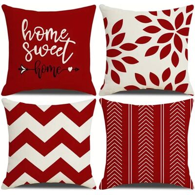 Generic Lot De 4 Housse Coussin 45x45 Décoratif Canapé Taie D'Oreiller Decoration Canapé Housses Coussin En Lin D'Extérieur Taie Oreiller Décoration - Publicité Generic Lot De 4 Housse Coussin 45x45 Décoratif Canapé Taie D'Oreiller Decoration Canapé Housses Coussin En Lin D'Extérieur Taie Oreiller Décoration - Publicité