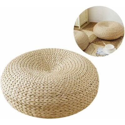 Scotch Coussin De Sol Rond Respirant En Paille Tissée - Publicité Scotch Coussin De Sol Rond Respirant En Paille Tissée - Publicité