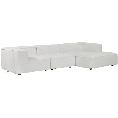 VENTE-UNIQUE Canapé D'Angle Droit Modulable En Velours Côtelé Beige Ruzolo - Publicité VENTE-UNIQUE Canapé D'Angle Droit Modulable En Velours Côtelé Beige Ruzolo - Publicité