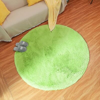 URSUS Tapis De Salon Moderne, Tapis De Chambre Rond Super Doux Moelleux Velours Tapis D'Intérieur Moelleux Doux Cheveux Longs Coussin De Chaise Décoratif Coussin De Canapé (vert, 100x100cm), Ensoleillé - Publicité URSUS Tapis De Salon Moderne, Tapis De Chambre Rond Super Doux Moelleux Velours Tapis D'Intérieur Moelleux Doux Cheveux Longs Coussin De Chaise Décoratif Coussin De Canapé (vert, 100x100cm), Ensoleillé - Publicité