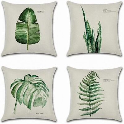 OEM Housses De Coussin Décoratives En Coton-lin 45x45 Cm – Lot De 4 Pièces, Motif Feuille Verte Simple, Pour Canapé, Voiture Et Intérieur - Publicité OEM Housses De Coussin Décoratives En Coton-lin 45x45 Cm – Lot De 4 Pièces, Motif Feuille Verte Simple, Pour Canapé, Voiture Et Intérieur - Publicité