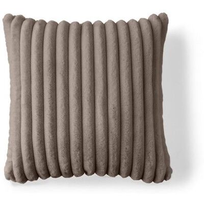 OEM 1 Coussin En Fausse Fourrure Côtelée, 40x40 Cm, Taupe, Pour Canapé Ou Fauteuil Contemporain - Publicité OEM 1 Coussin En Fausse Fourrure Côtelée, 40x40 Cm, Taupe, Pour Canapé Ou Fauteuil Contemporain - Publicité