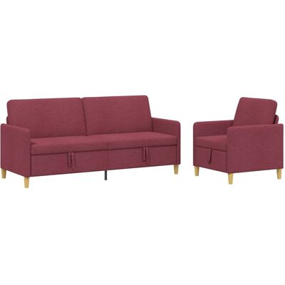 Canapé Avec Rangement 2 Pcs Bordeaux Polyester Vidaxl - Publicité Canapé Avec Rangement 2 Pcs Bordeaux Polyester Vidaxl - Publicité