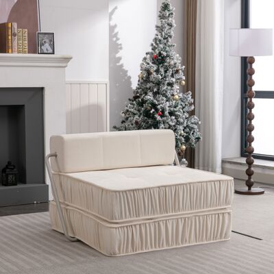 ACKERMAN White Folding Sofa , Futon Sleeper Chair, Convertible Chair Floor Couch & Sleeping Mattress For Living Room, Guest Room, Home Office, Apartment, Small Space, Removable Back Cushio - Publicité ACKERMAN White Folding Sofa , Futon Sleeper Chair, Convertible Chair Floor Couch & Sleeping Mattress For Living Room, Guest Room, Home Office, Apartment, Small Space, Removable Back Cushio - Publicité
