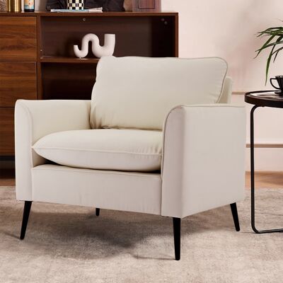 MIDUODUO Fauteuil De Loisirs Monoplace En Cuir Synthétique Anti-rayures,style Nordique Rétro Minimaliste,élégant Pour Salon,balcon Et Chambre. Publicité MIDUODUO Fauteuil De Loisirs Monoplace En Cuir Synthétique Anti-rayures,style Nordique Rétro Minimaliste,élégant Pour Salon,balcon Et Chambre. Publicité