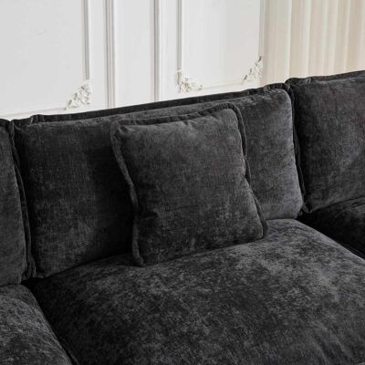 DEVOKO Accoudoirs Cloud Pour Canapé Sectionnel, Tissu Chenille Respirant. Coussin Double Rembourré Confortable, Noire De501ebk - Publicité DEVOKO Accoudoirs Cloud Pour Canapé Sectionnel, Tissu Chenille Respirant. Coussin Double Rembourré Confortable, Noire De501ebk - Publicité