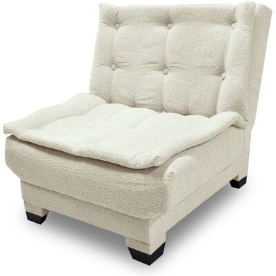 MENZZO Fauteuil Transformable En Banquette Lefkada Tissu Texturé Beige - Publicité MENZZO Fauteuil Transformable En Banquette Lefkada Tissu Texturé Beige - Publicité