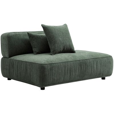 VENTE-UNIQUE Méridienne Droite En Tissu Chenille Vert Lelaco - Publicité VENTE-UNIQUE Méridienne Droite En Tissu Chenille Vert Lelaco - Publicité