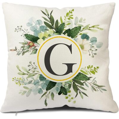 OEM Housse De Coussin Décorative À Motif Lettre G, 45 X 45 Cm, Motif Floral Et Vert — Un Ornement Rustique Pour Canapé, Compatible Avec Les Coussins De Garnissage Standard. Publicité OEM Housse De Coussin Décorative À Motif Lettre G, 45 X 45 Cm, Motif Floral Et Vert — Un Ornement Rustique Pour Canapé, Compatible Avec Les Coussins De Garnissage Standard. Publicité