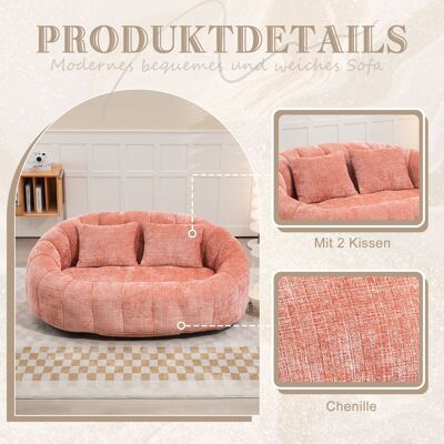 ALLAUVE Fauteuil Gonflable Poire Rose Chenille, Siège Inclinable Confortable À Dossier Haut, Coussin De Sol Doux Et Durable, Usage Intérieur & Extérieur, Pour Adultes Et Enfants - Publicité ALLAUVE Fauteuil Gonflable Poire Rose Chenille, Siège Inclinable Confortable À Dossier Haut, Coussin De Sol Doux Et Durable, Usage Intérieur & Extérieur, Pour Adultes Et Enfants - Publicité