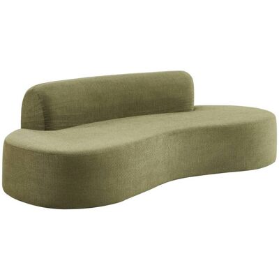 SWEEEK Canapé Virgule Organique 3 Places Tissu Chenille - Curv Chenille Kaki - Publicité SWEEEK Canapé Virgule Organique 3 Places Tissu Chenille - Curv Chenille Kaki - Publicité