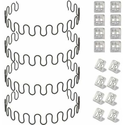 OEM Ressorts De Rechange Pour Canapé 4 Pièces 50,8 Cm Avec 8 Clips En S, 4,0 Fils De Diamètre Kit De Réparation De Ressorts De Canapé Pour Siège De Décoration Intérieure De Meubles - Publicité OEM Ressorts De Rechange Pour Canapé 4 Pièces 50,8 Cm Avec 8 Clips En S, 4,0 Fils De Diamètre Kit De Réparation De Ressorts De Canapé Pour Siège De Décoration Intérieure De Meubles - Publicité