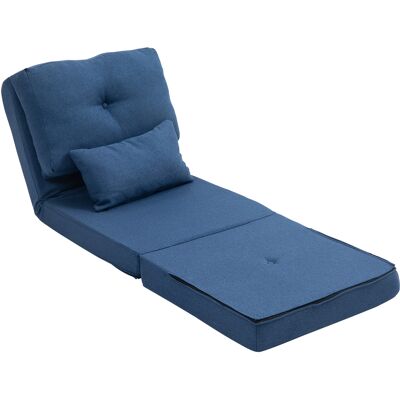 HEAT Canapé-lit/fauteuil, 1 Place Avec 1 Coussin Et Dossier Réglable, Bleu Foncé - Publicité HEAT Canapé-lit/fauteuil, 1 Place Avec 1 Coussin Et Dossier Réglable, Bleu Foncé - Publicité
