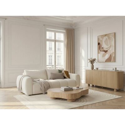 Bobochic - Canapé Droit Convertible Ouverture Express 3 Places Fuji Tissu Lisse Blanc - Publicité Bobochic - Canapé Droit Convertible Ouverture Express 3 Places Fuji Tissu Lisse Blanc - Publicité