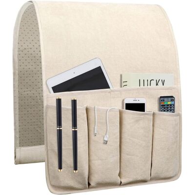 OEM Organiseur Antidérapant Pour Accoudoir De Canapé (5 Poches) — Porte-télécommandes Antidérapant Pour Canapé (88,9 X 31,5 Cm, Beige) - Publicité OEM Organiseur Antidérapant Pour Accoudoir De Canapé (5 Poches) — Porte-télécommandes Antidérapant Pour Canapé (88,9 X 31,5 Cm, Beige) - Publicité