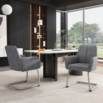 OEM Chaise De Salle À Manger, Lot De 2, Fauteuil, Chaise De Loisirs Moderne Et Minimaliste, Chaise De Salon/chambre Avec Pieds En Acier Incurvés, Gris - Publicité OEM Chaise De Salle À Manger, Lot De 2, Fauteuil, Chaise De Loisirs Moderne Et Minimaliste, Chaise De Salon/chambre Avec Pieds En Acier Incurvés, Gris - Publicité