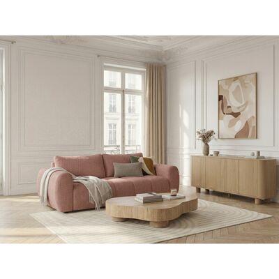 Bobochic - Canapé Droit Convertible Ouverture Express 3 Places Fuji Tissu Lisse Rose - Publicité Bobochic - Canapé Droit Convertible Ouverture Express 3 Places Fuji Tissu Lisse Rose - Publicité