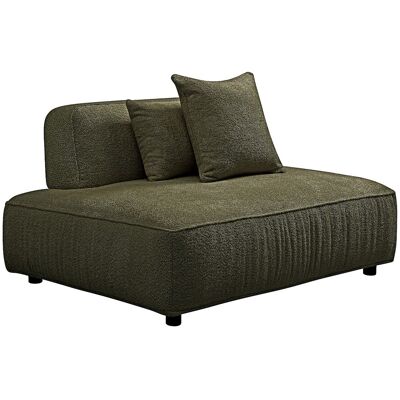 VENTE-UNIQUE Méridienne Gauche En Tissu Bouclette Vert Kaki Lelaco - Publicité VENTE-UNIQUE Méridienne Gauche En Tissu Bouclette Vert Kaki Lelaco - Publicité