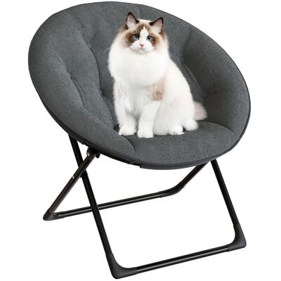 ZOOMBUGGY Chaise Lune Pliante En Fausse Fourrure – Grand Siège Rond Confortable, Cadre Robuste En Métal Noir, Idéale Chambre, Salon, Étude Ou Dortoir – Gris 100 (douillet 1218) Pieds Noirs - Publicité ZOOMBUGGY Chaise Lune Pliante En Fausse Fourrure – Grand Siège Rond Confortable, Cadre Robuste En Métal Noir, Idéale Chambre, Salon, Étude Ou Dortoir – Gris 100 (douillet 1218) Pieds Noirs - Publicité
