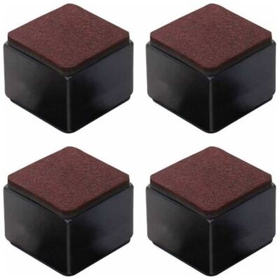 Vision Lot De 4 Rehausseurs De Meubles Autocollants En Acier Au Carbone - 50 Mm De Hauteur Pour Lits, Canapés, Armoires - Carrés Noirs - Publicité Vision Lot De 4 Rehausseurs De Meubles Autocollants En Acier Au Carbone - 50 Mm De Hauteur Pour Lits, Canapés, Armoires - Carrés Noirs - Publicité