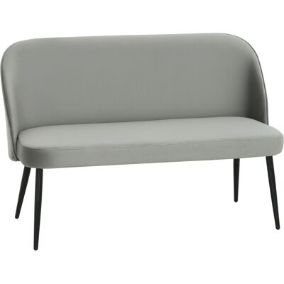 OEM Canapé 2 Places Moderne En Tissu Velours, Cadre En Métal Et Bois, Coloris Gris Élégant Pour Un Intérieur Tendance - Publicité OEM Canapé 2 Places Moderne En Tissu Velours, Cadre En Métal Et Bois, Coloris Gris Élégant Pour Un Intérieur Tendance - Publicité