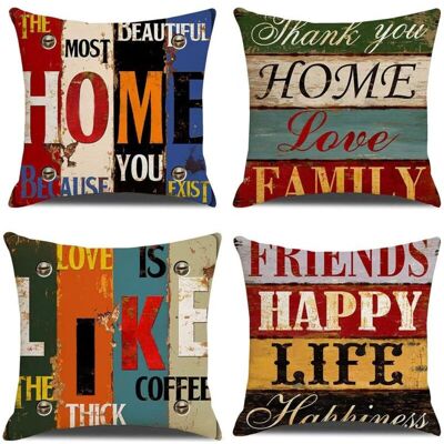 OEM Housse De Coussin Lot De 4 45x45cm Décoratif Canapé Taie D'Oreiller Decoration Canapé Housses De Coussin Décoration Pour Chambre Lit Jardin Canapé Chaise - Publicité OEM Housse De Coussin Lot De 4 45x45cm Décoratif Canapé Taie D'Oreiller Decoration Canapé Housses De Coussin Décoration Pour Chambre Lit Jardin Canapé Chaise - Publicité