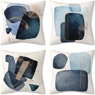 OEM Royaluxe-housse De Coussin Abstrait 45 X 45 Cm Milieu Du Siècle Minimaliste Moderne Géométrique Bleu Décoratif Taie D'Oreiller Pour Canapé Chambre Maison Décoration 4 Pièces - Publicité OEM Royaluxe-housse De Coussin Abstrait 45 X 45 Cm Milieu Du Siècle Minimaliste Moderne Géométrique Bleu Décoratif Taie D'Oreiller Pour Canapé Chambre Maison Décoration 4 Pièces - Publicité