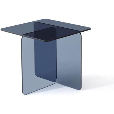 OEM Tempered Grey Bent Glass Sidetable, Transparent End Table, Sofa Table, Modern Design, Wohnzimmer, Schlafzimmer - Publicité OEM Tempered Grey Bent Glass Sidetable, Transparent End Table, Sofa Table, Modern Design, Wohnzimmer, Schlafzimmer - Publicité