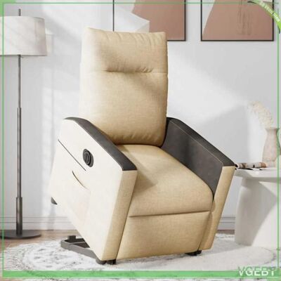 OEM Fauteuil Inclinable Électrique - Faf7291712441196 - Crème - Releveur Électrique 135° - Tissu Rembourré, 110 Kg - Publicité OEM Fauteuil Inclinable Électrique - Faf7291712441196 - Crème - Releveur Électrique 135° - Tissu Rembourré, 110 Kg - Publicité