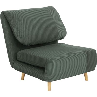 MIDUODUO Fauteuil 2 En 1 Lit Amis Appuie Tête Réglable Velours Côtelé Look 82 X 87 X 89 Cm Vert - Publicité MIDUODUO Fauteuil 2 En 1 Lit Amis Appuie Tête Réglable Velours Côtelé Look 82 X 87 X 89 Cm Vert - Publicité