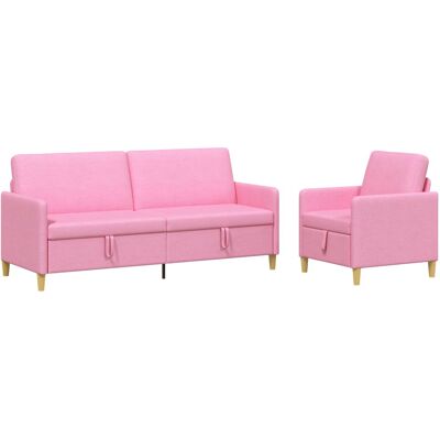Canapé Avec Rangement 2 Pcs Rose Polyester Vidaxl - Publicité Canapé Avec Rangement 2 Pcs Rose Polyester Vidaxl - Publicité