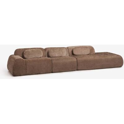 Canapé D'Angle Modulaire 3 Pièces Avec Méridienne Droite En Chenille Emballé Sous Vide Merida Sklum - Publicité Canapé D'Angle Modulaire 3 Pièces Avec Méridienne Droite En Chenille Emballé Sous Vide Merida Sklum - Publicité