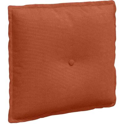 DESIGN IN Coussin De Dos Rouge Orange 50 X 45 Cm Tissu En Velours Côtelé - Publicité DESIGN IN Coussin De Dos Rouge Orange 50 X 45 Cm Tissu En Velours Côtelé - Publicité
