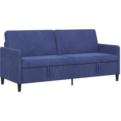 Sofa Avec Rangement Bleu Police 192 X 78 X 87 Cm Polyester Vidaxl - Publicité Sofa Avec Rangement Bleu Police 192 X 78 X 87 Cm Polyester Vidaxl - Publicité