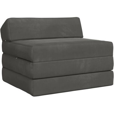 Canapé-lit Pliable Gris Foncé 200 X 70 X 10 Cm Velours Vidaxl - Publicité Canapé-lit Pliable Gris Foncé 200 X 70 X 10 Cm Velours Vidaxl - Publicité