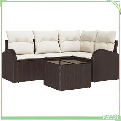 OEM Ensemble De Canapé De Jardin - Fafeicy - Design Modulaire - Marron - Polyrotin Anti-uv - Coussins Déhoussables - Publicité OEM Ensemble De Canapé De Jardin - Fafeicy - Design Modulaire - Marron - Polyrotin Anti-uv - Coussins Déhoussables - Publicité