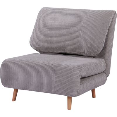 ACKERMAN Canapé-lit 2-en-1, Fauteuil-lit, Matelas Pliable Réglable, Lit D'Appoint, Lit Pliant, Aspect Velours Côtelé Pour Chambre Et Salon, Gris Clair - Publicité ACKERMAN Canapé-lit 2-en-1, Fauteuil-lit, Matelas Pliable Réglable, Lit D'Appoint, Lit Pliant, Aspect Velours Côtelé Pour Chambre Et Salon, Gris Clair - Publicité