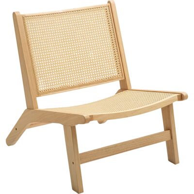 OEM Fauteuil En Rotin, Fauteuil De Lecture, Structure En Bois, Assise Large, 64 X 70 X 74 Cm, Bois Naturel - Publicité OEM Fauteuil En Rotin, Fauteuil De Lecture, Structure En Bois, Assise Large, 64 X 70 X 74 Cm, Bois Naturel - Publicité