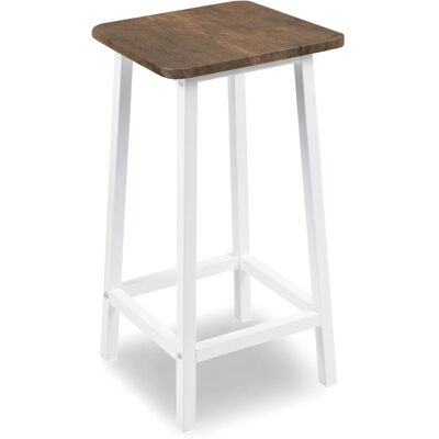 OEM Tabouret Kent, Blanc, Style Scandinave, Chêne Vieilli - Publicité OEM Tabouret Kent, Blanc, Style Scandinave, Chêne Vieilli - Publicité