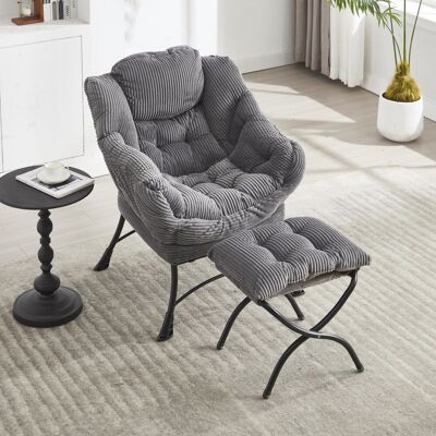 OEM Fauteuil Relax Avec Repose-pieds, Fauteuil Lounge Moderne Avec Accoudoirs Et Poche Latérale, Fauteuil De Lecture Confortable Avec Repose-pieds Pour Petits Espaces, Fauteuil D'Angle - Gris - Publicité OEM Fauteuil Relax Avec Repose-pieds, Fauteuil Lounge Moderne Avec Accoudoirs Et Poche Latérale, Fauteuil De Lecture Confortable Avec Repose-pieds Pour Petits Espaces, Fauteuil D'Angle - Gris - Publicité