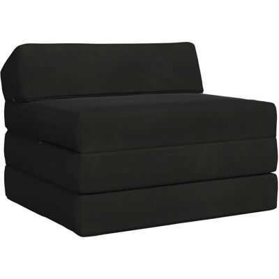 Canapé-lit Pliable Noir 200 X 70 X 10 Cm Velours Vidaxl - Publicité Canapé-lit Pliable Noir 200 X 70 X 10 Cm Velours Vidaxl - Publicité